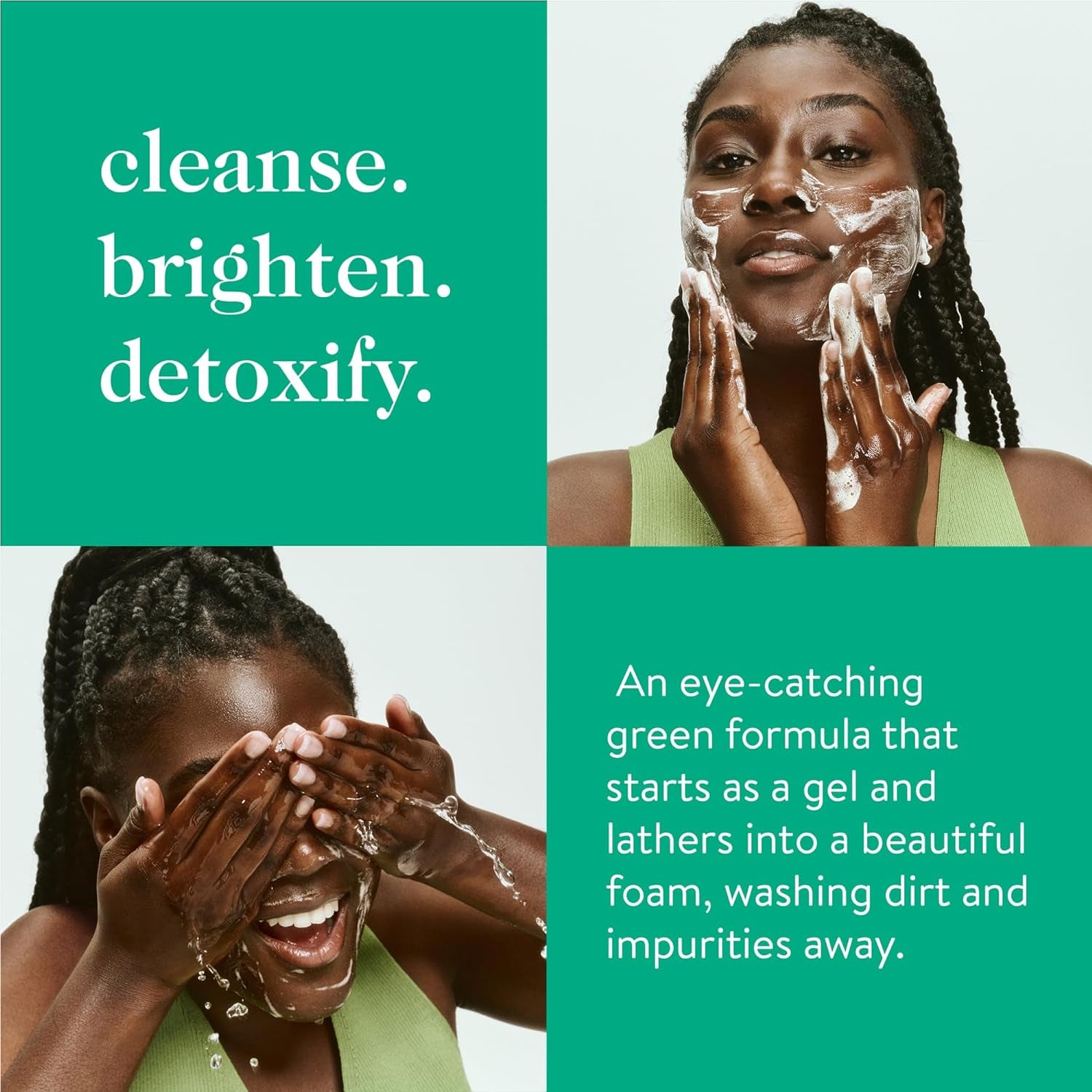 Beauty the Daily Juice Cleanser | Foaming Facial Cleanser to Hydrate & Cleanse Skin | Fruit Enzyme, Chlorella Extract & Spinach Leaf Extract | Face Wash to Detoxify Skin | 4.2 Fl Oz