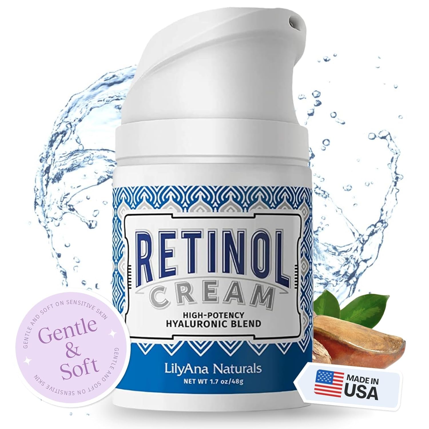 Retinol Cream - Made in USA, anti Aging Moisturizer for Face and Neck,Wrinkle, Retinol Complex - 1.7Oz