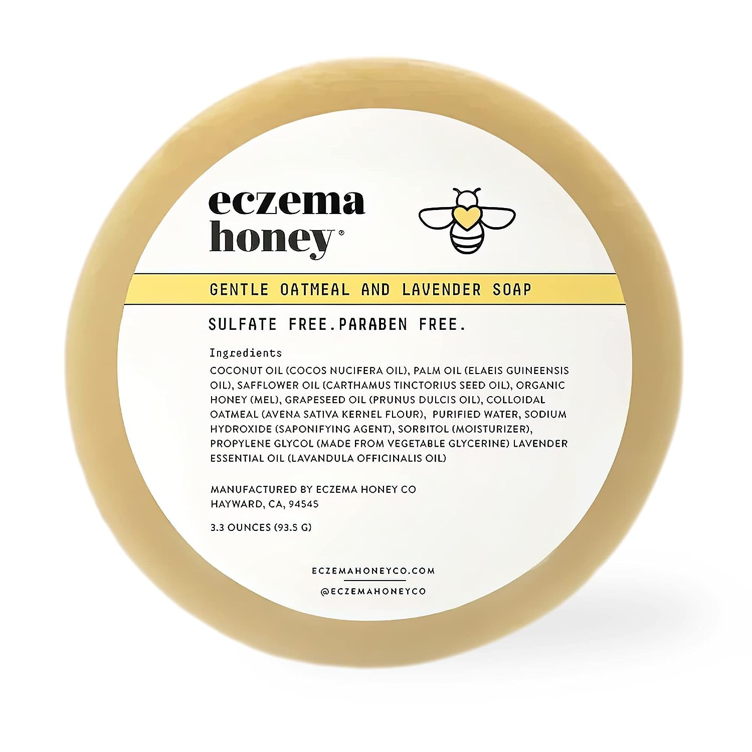 Eczema Honey Eczema Soothing Soap - Relieves Dry, Itchy Skin, Natural Ingredients - 3.3 Oz