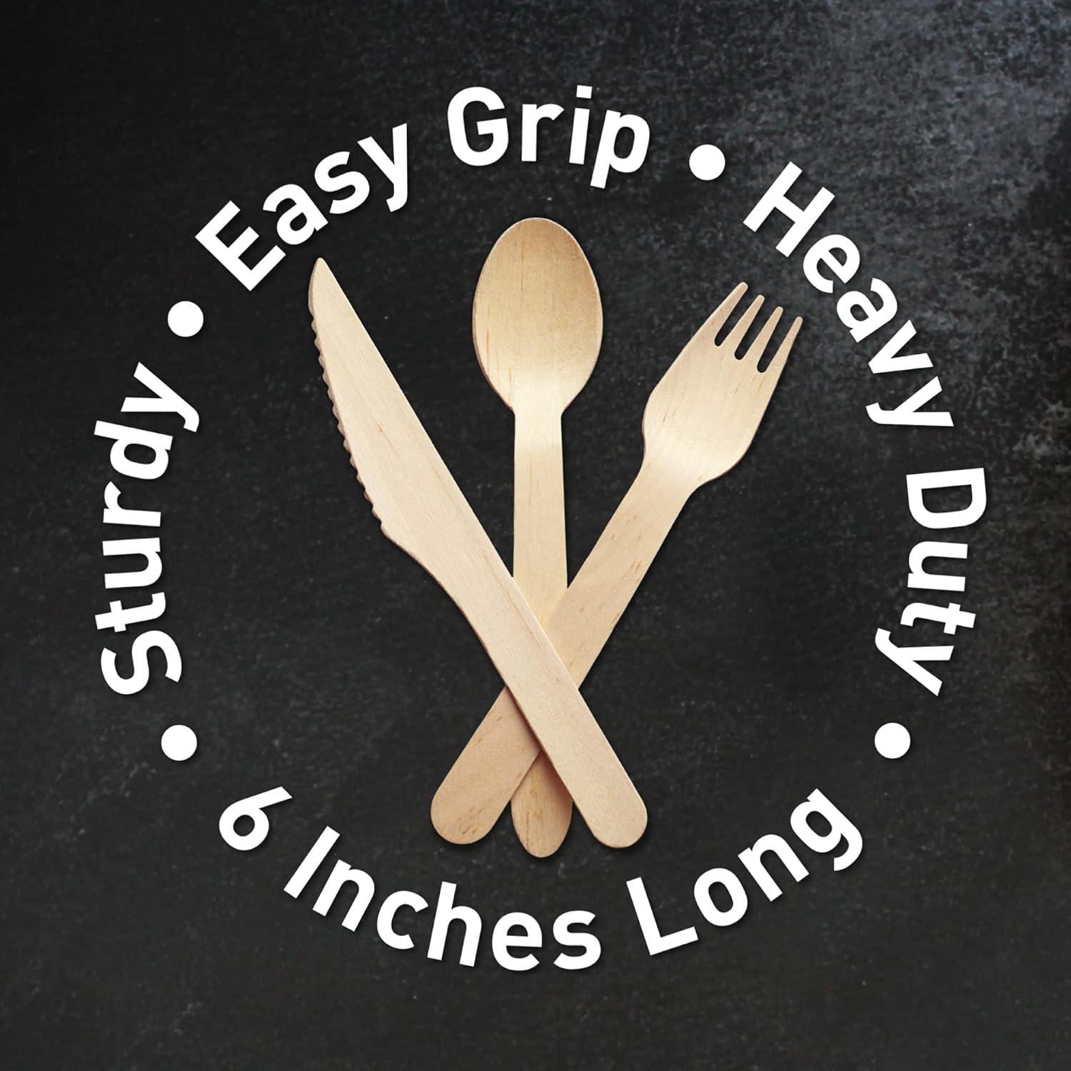 Wooden Forks Disposable - 100 Splinter-Free 6.5" Compostable Forks – Biodegradable and Eco Friendly Disposable Forks Utensils for Outdoors and Parties