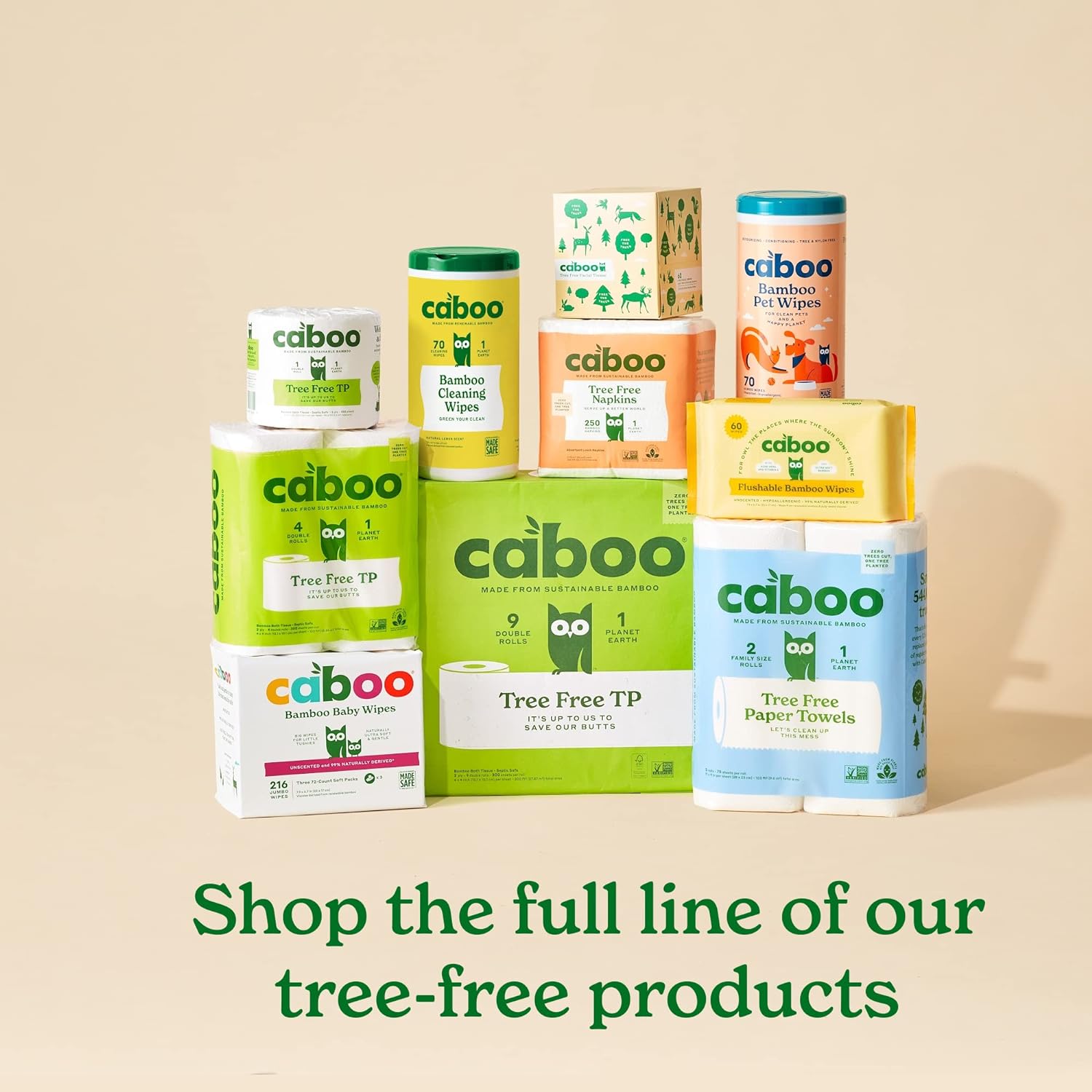 Caboo Tree Free Toilet Paper - Soft, Septic Safe, Non-Toxic, Hypoallergenic - 24 Double Rolls