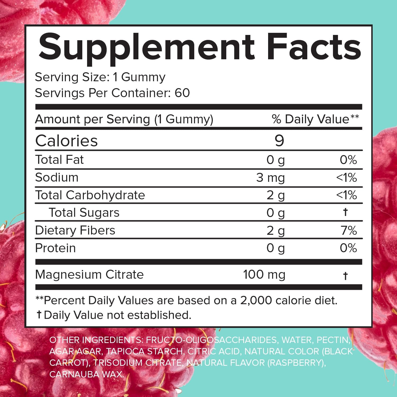 Magnesium Gummies | Sugar-Free, Vegan, Natural Raspberry Flavor, 180 Gummies