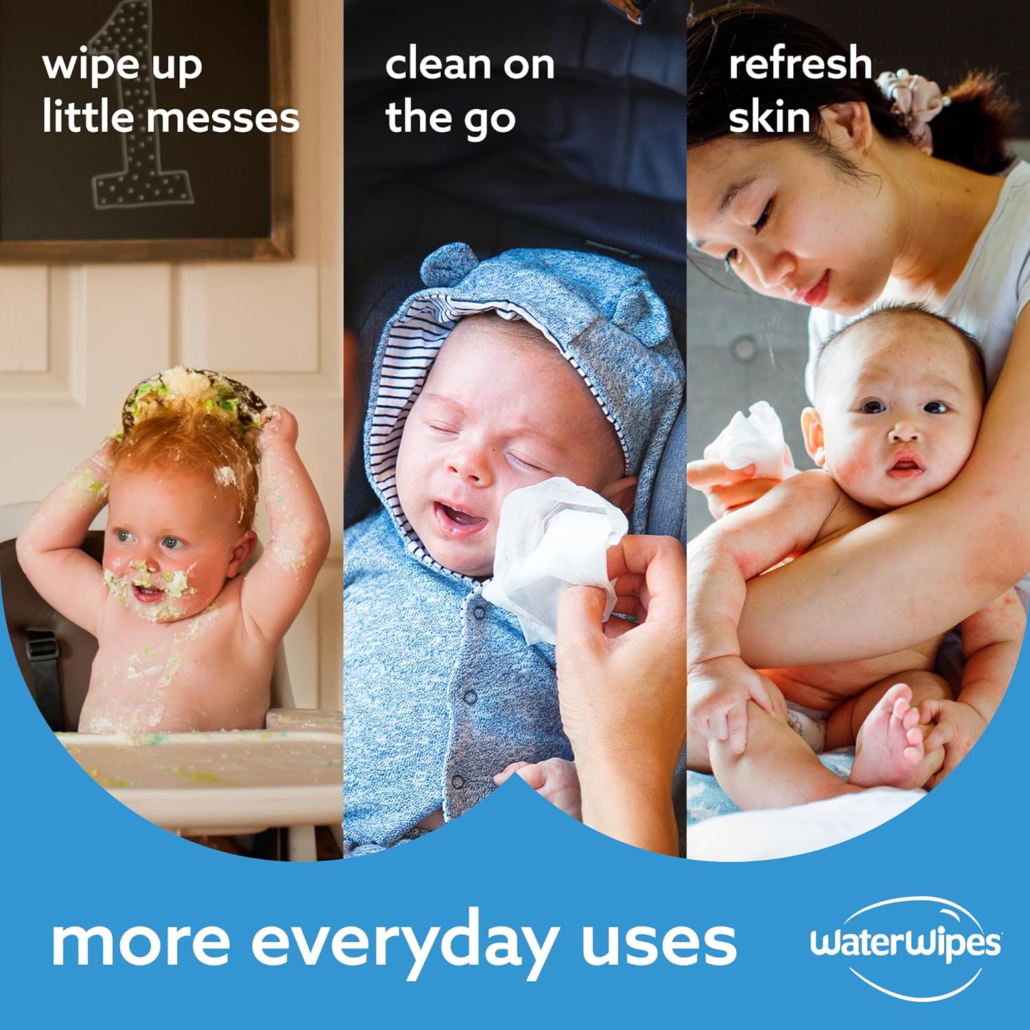 WaterWipes Baby Wipes - 99.9% Purified Water, Hypoallergenic for Sensitive Skin - 300 Count