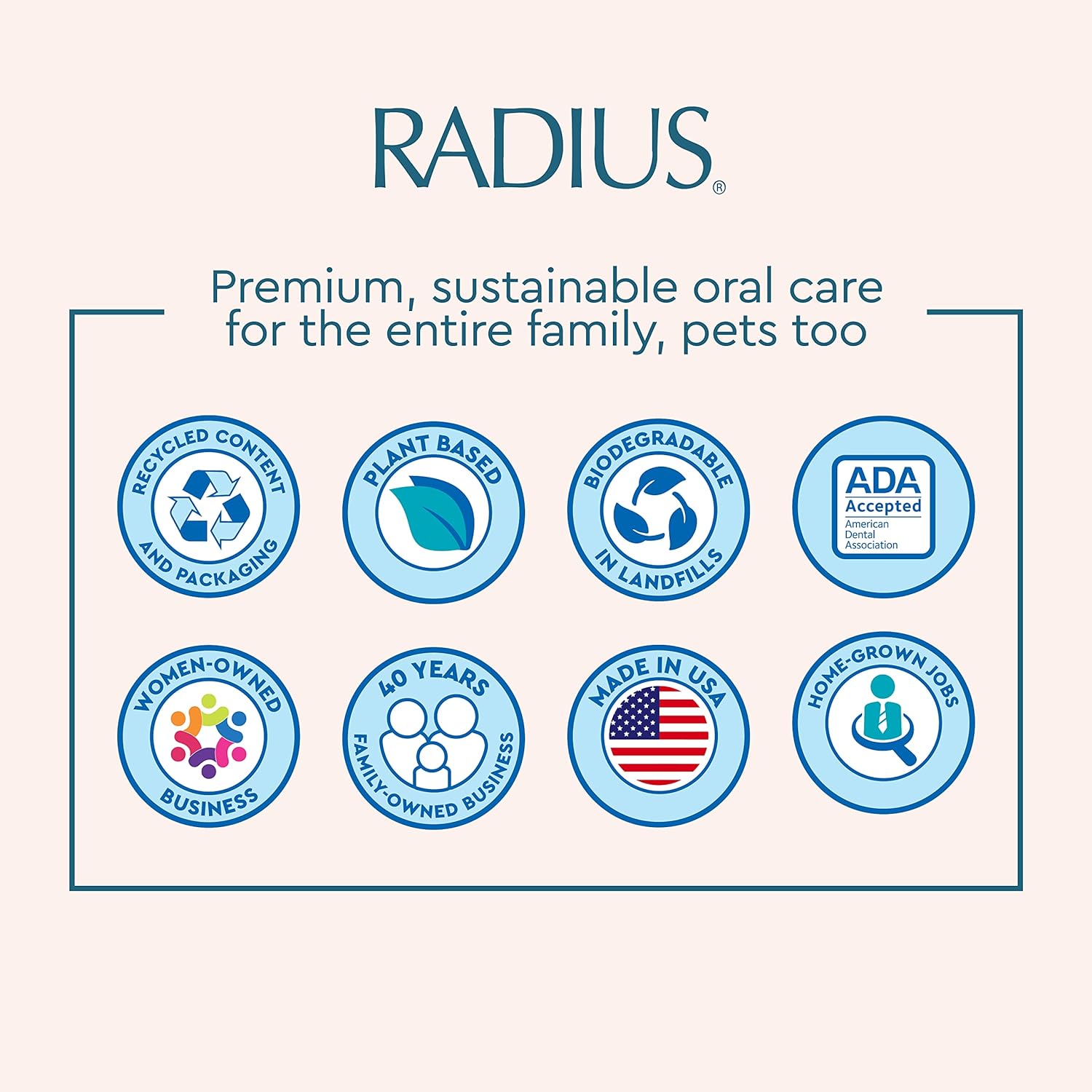 RADIUS Vanilla Mint Dental Floss - Non-Toxic Oral Care, Erythritol Boost - 55 Yards, Pack of 2