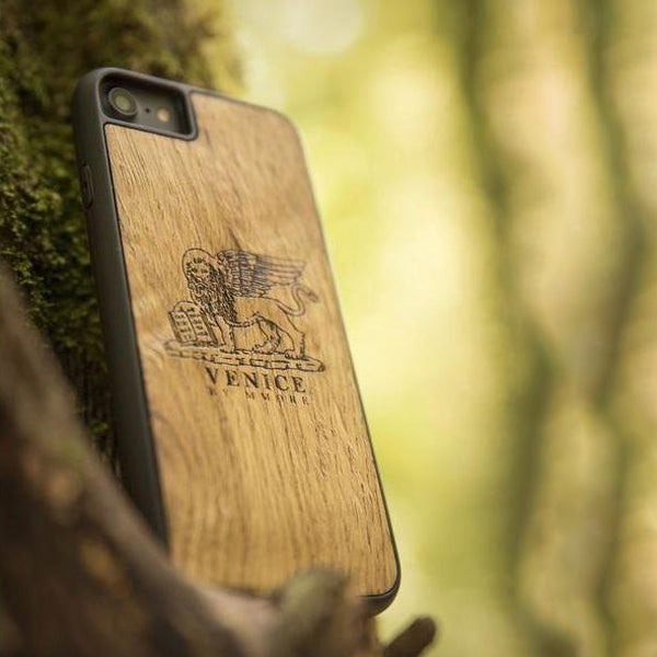 Venice Oak Wood Phone Case | Mark of Lion, Full Protection