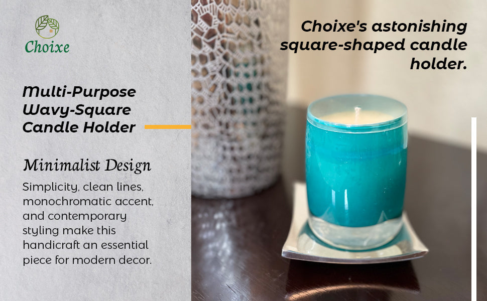 Multi-Purpose Wavy-Square Candle Holder