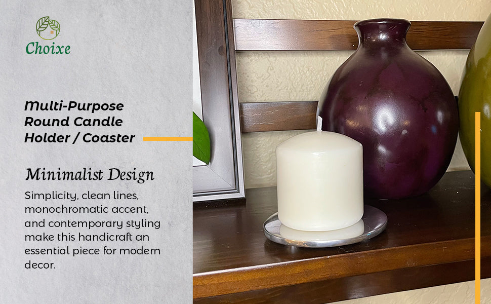 Multi-Purpose Round Candle Holder / Coaster