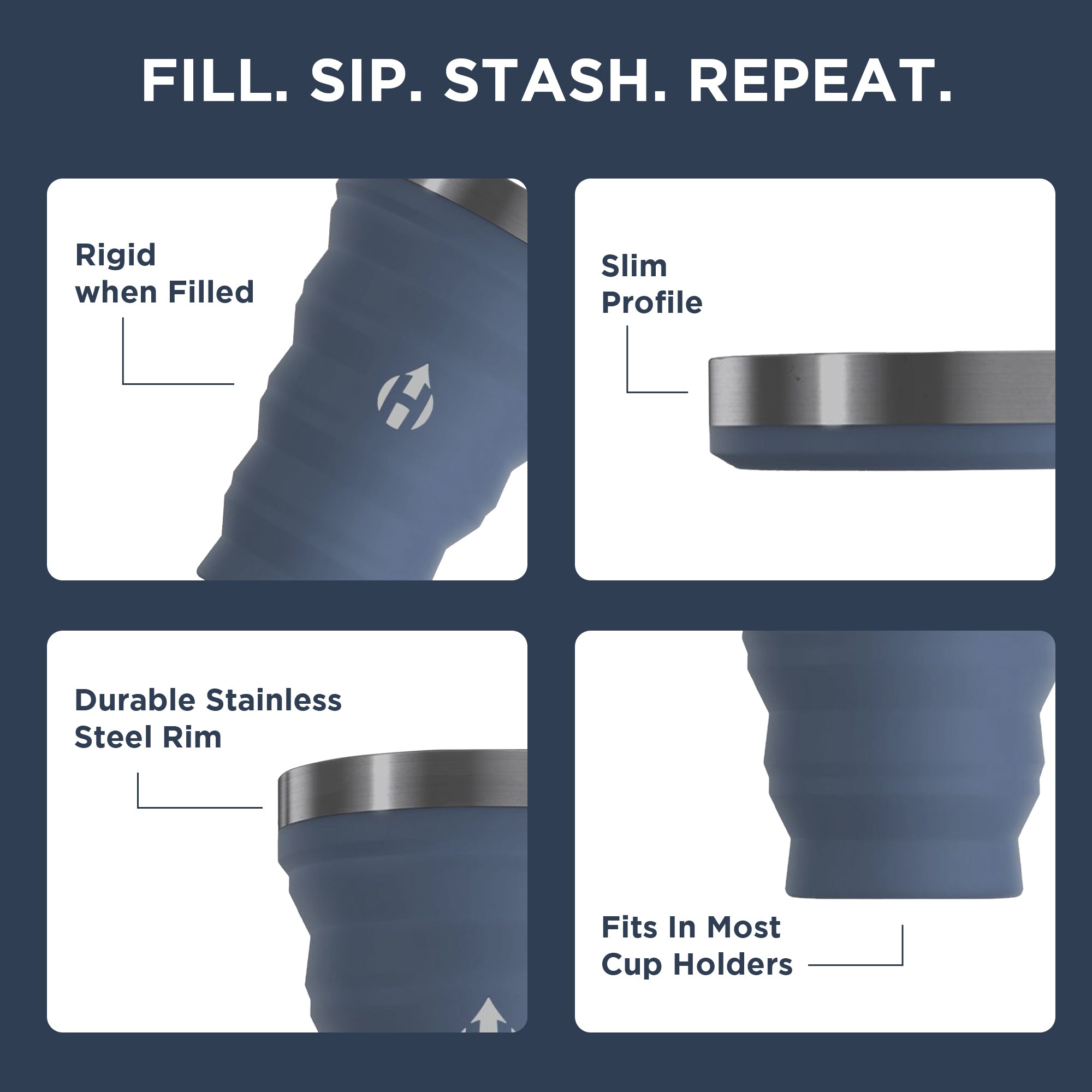 Collapsible Pocket Pint | 16 oz