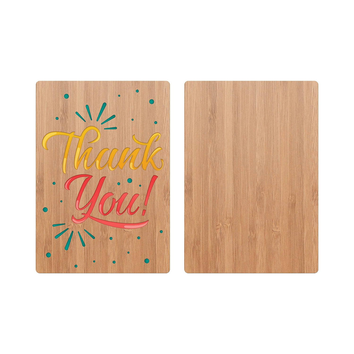 Handcrafted Bamboo Thank You Cards | Confetti