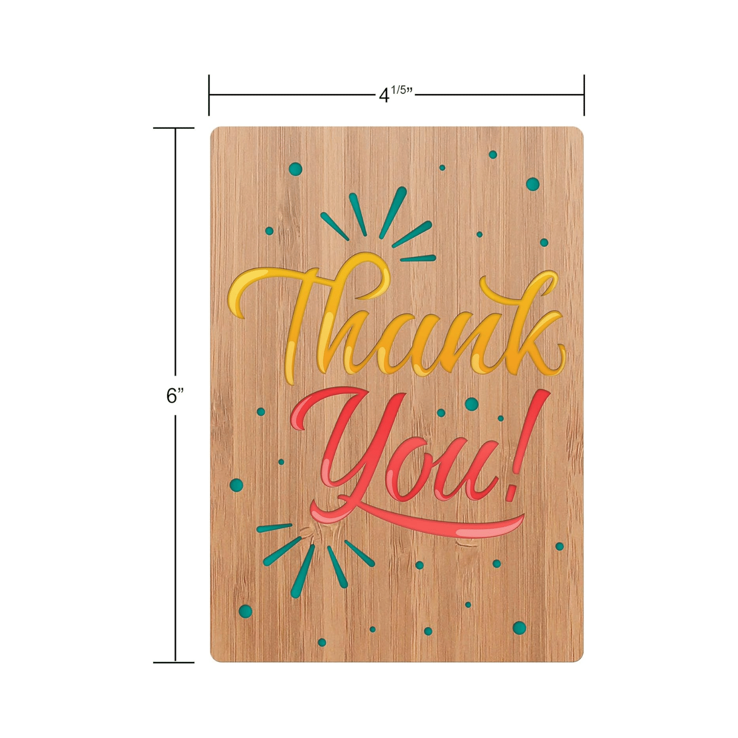 Handcrafted Bamboo Thank You Cards | Confetti