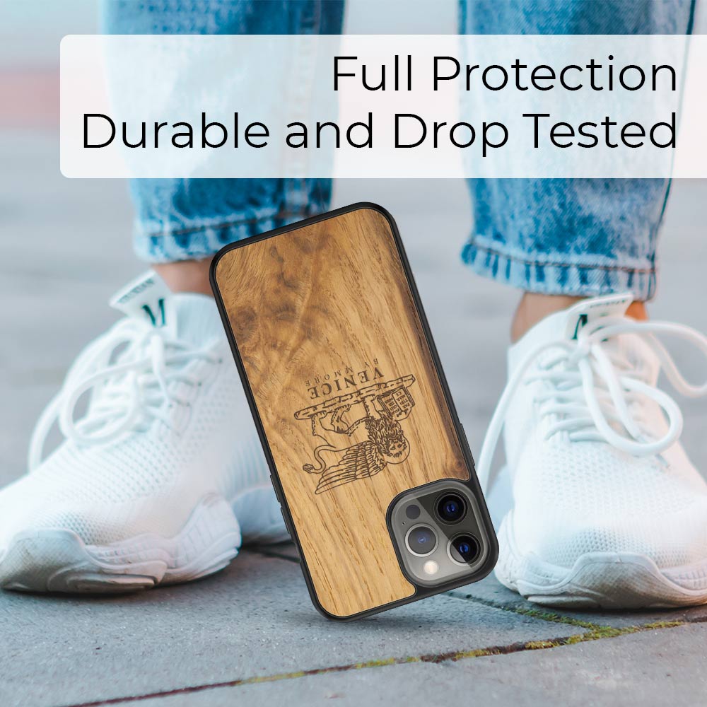 Venice Oak Wood Phone Case | Mark of Lion, Full Protection