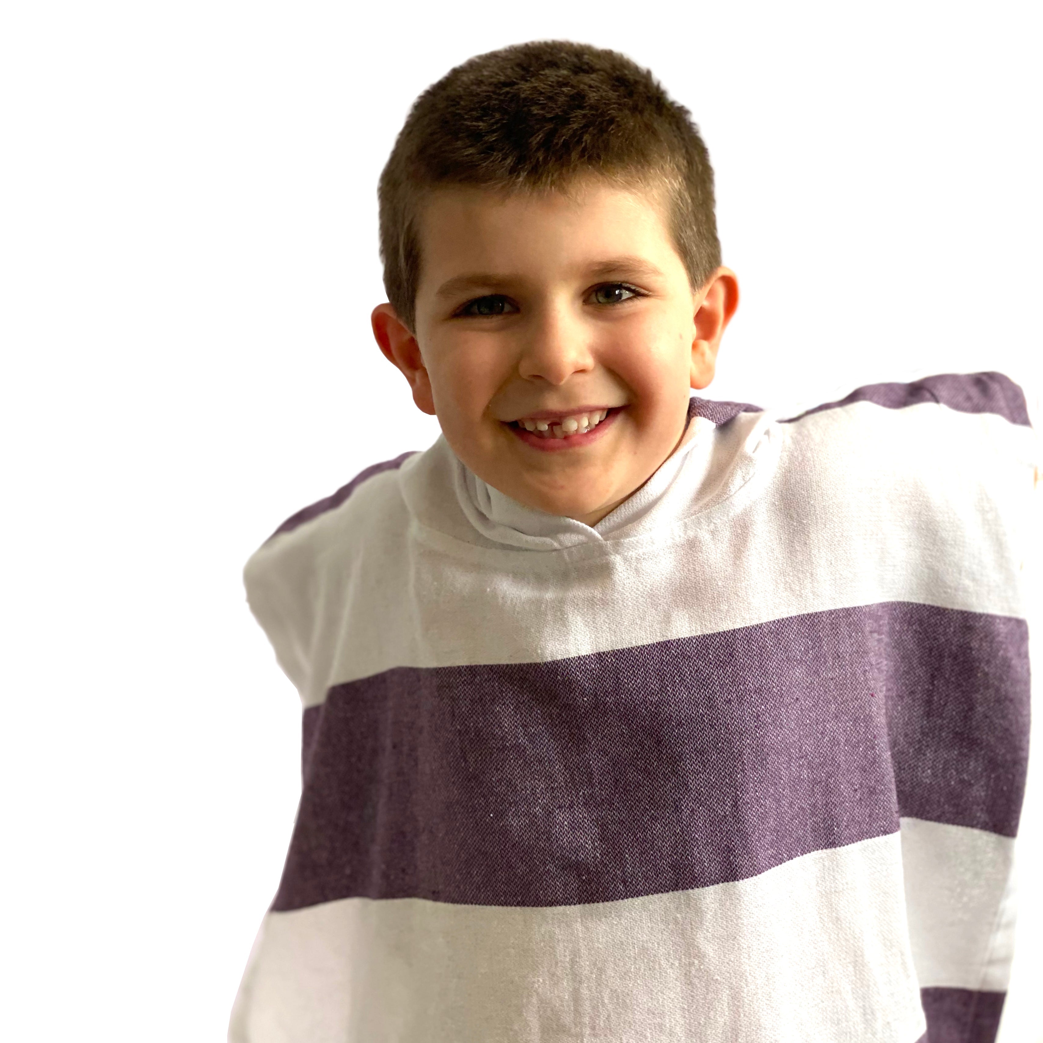 Kids Hooded Poncho Towel | Ultra Absorbent, Purple