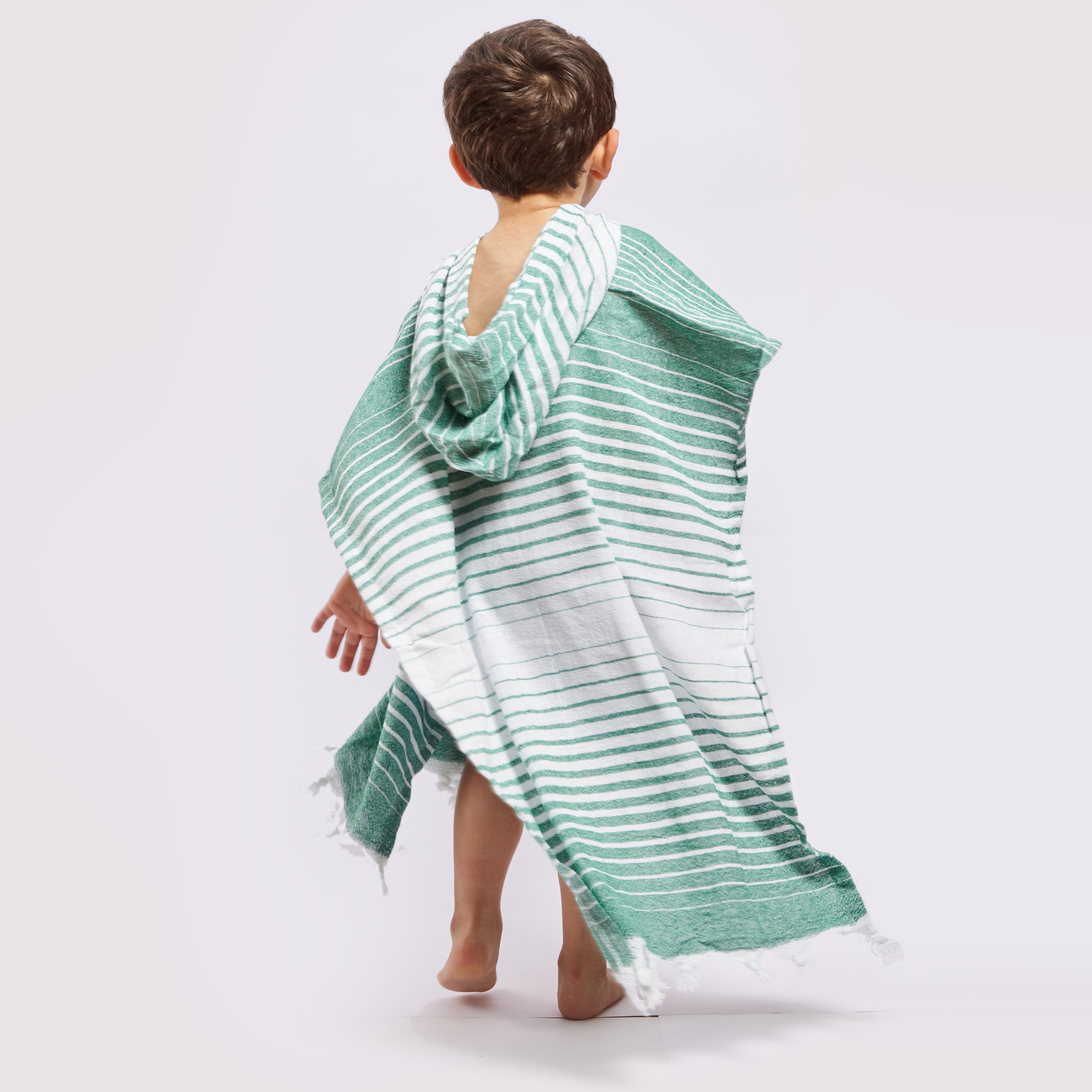 Ayvalik Hooded Poncho - Green