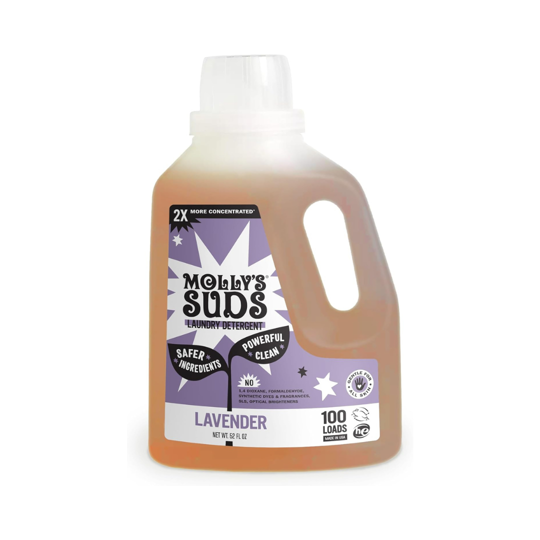 Molly's Suds Liquid Laundry Detergent - 100 Loads, Lavender Scent, Plant-Based, HE Compatible