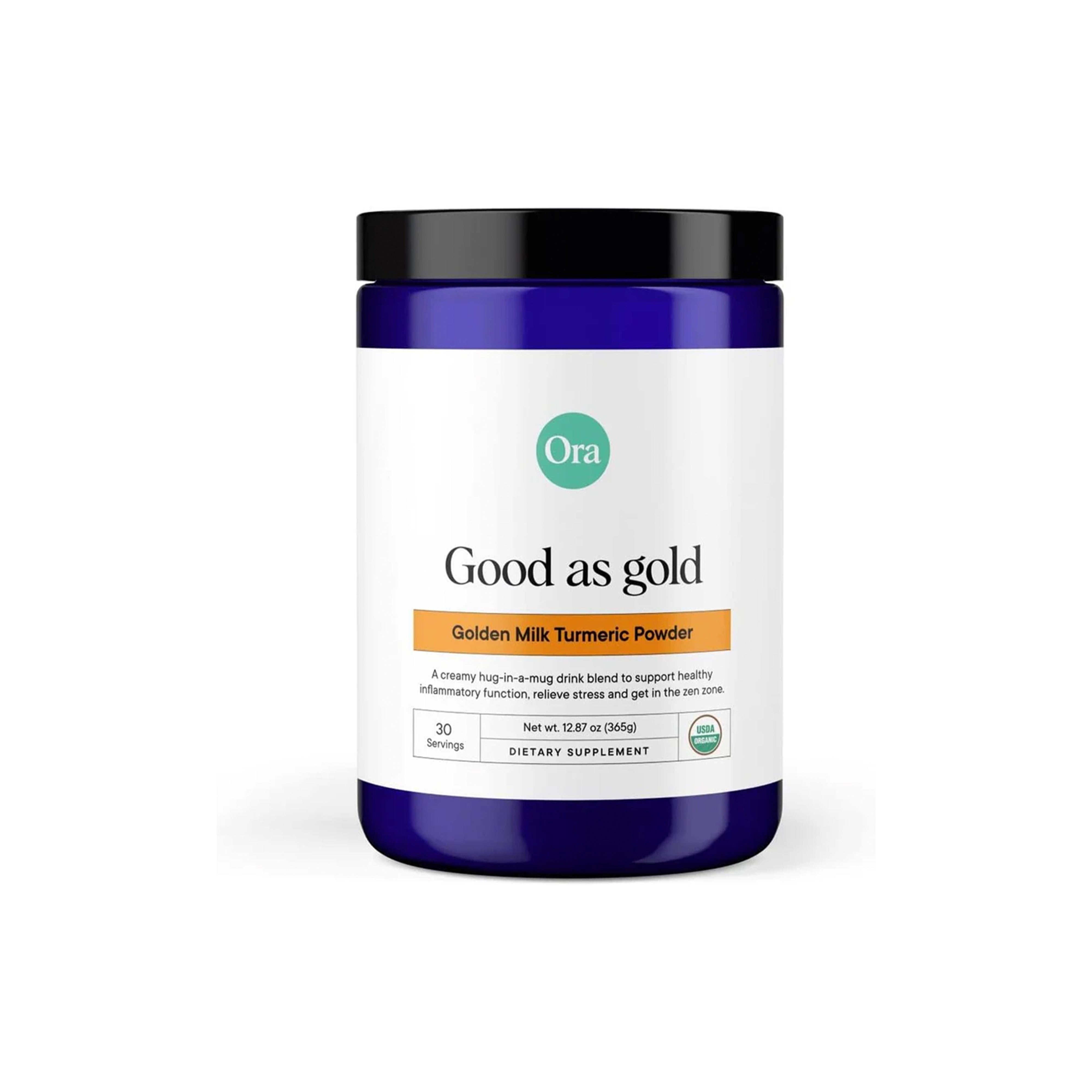 Ora Organic Golden Milk Powder - Supports Inflammation Response, Vegan, Gluten-Free - 30 Servings