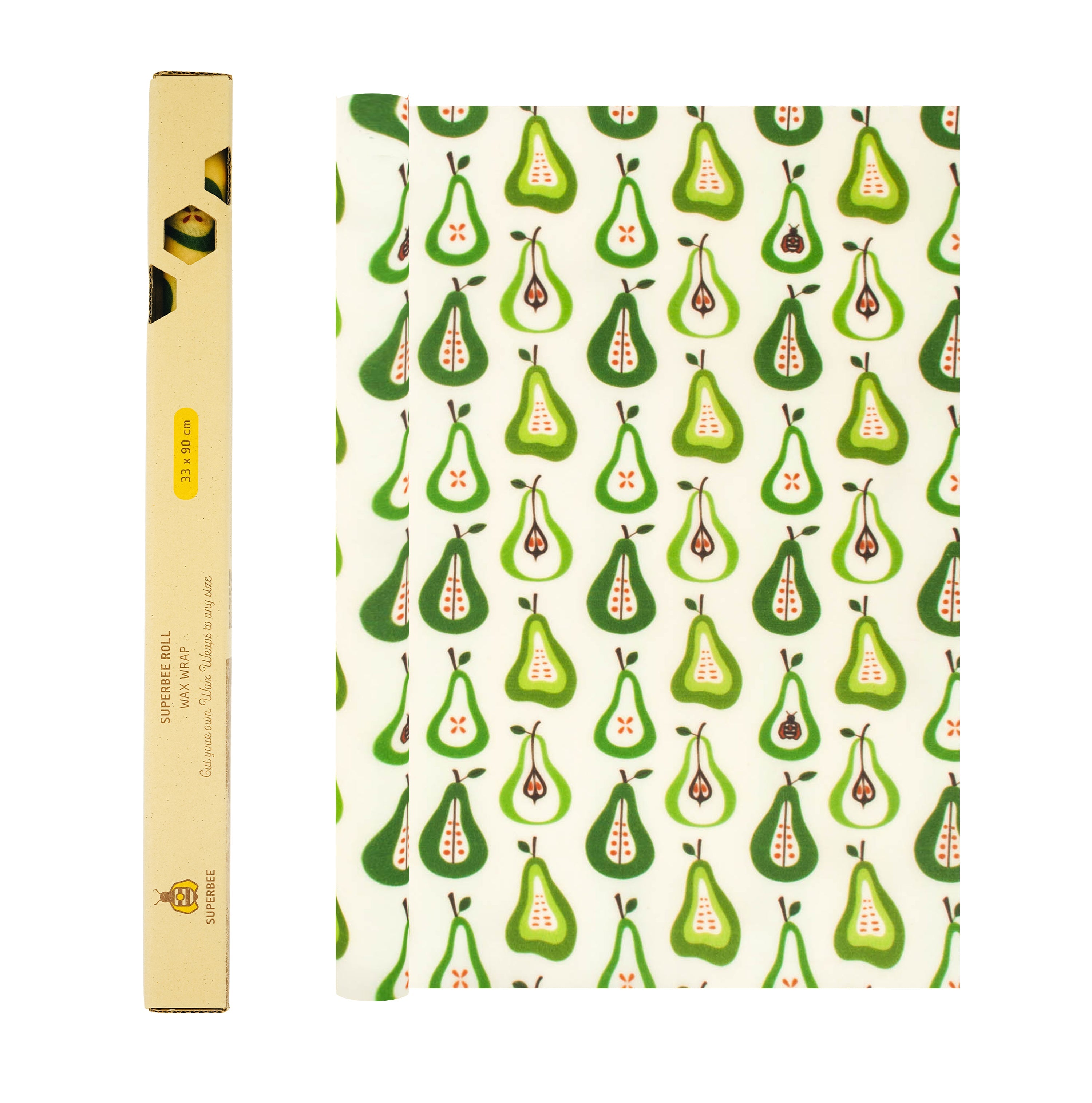 Beeswax Wrap Roll - Pears 35" x 13"