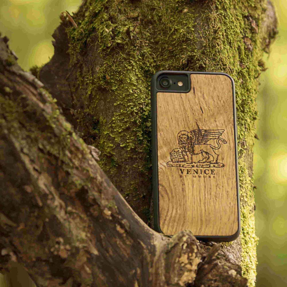 Venice Oak Wood Phone Case | Mark of Lion, Full Protection