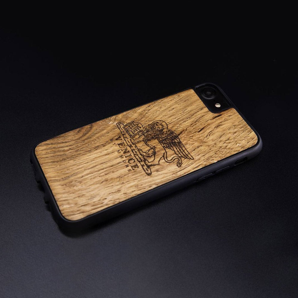 Venice Oak Wood Phone Case | Mark of Lion, Full Protection