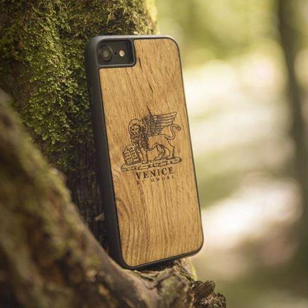 Venice Oak Wood Phone Case | Mark of Lion, Full Protection