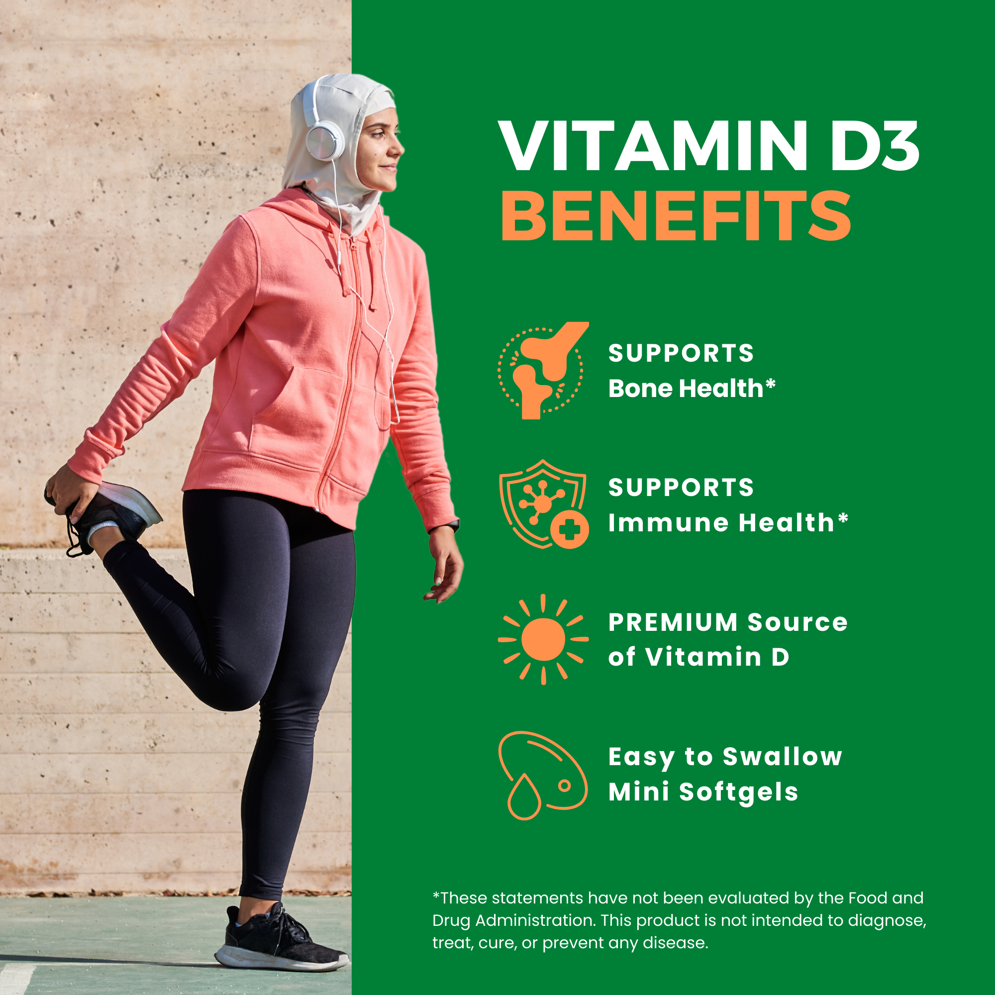 Vitamin D3 Softgels | Halal, 5000 IU