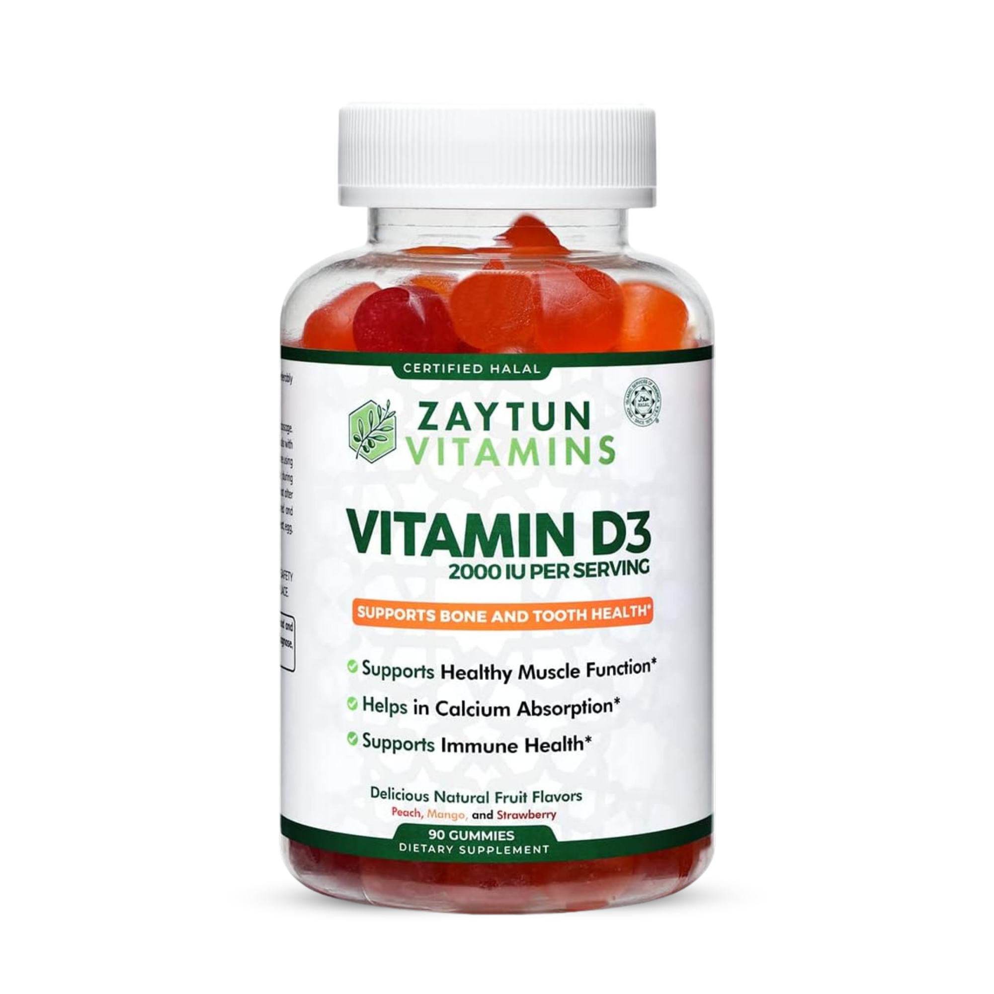 Vitamin D3 Gummies | Halal, 2000 IU, 60 Count