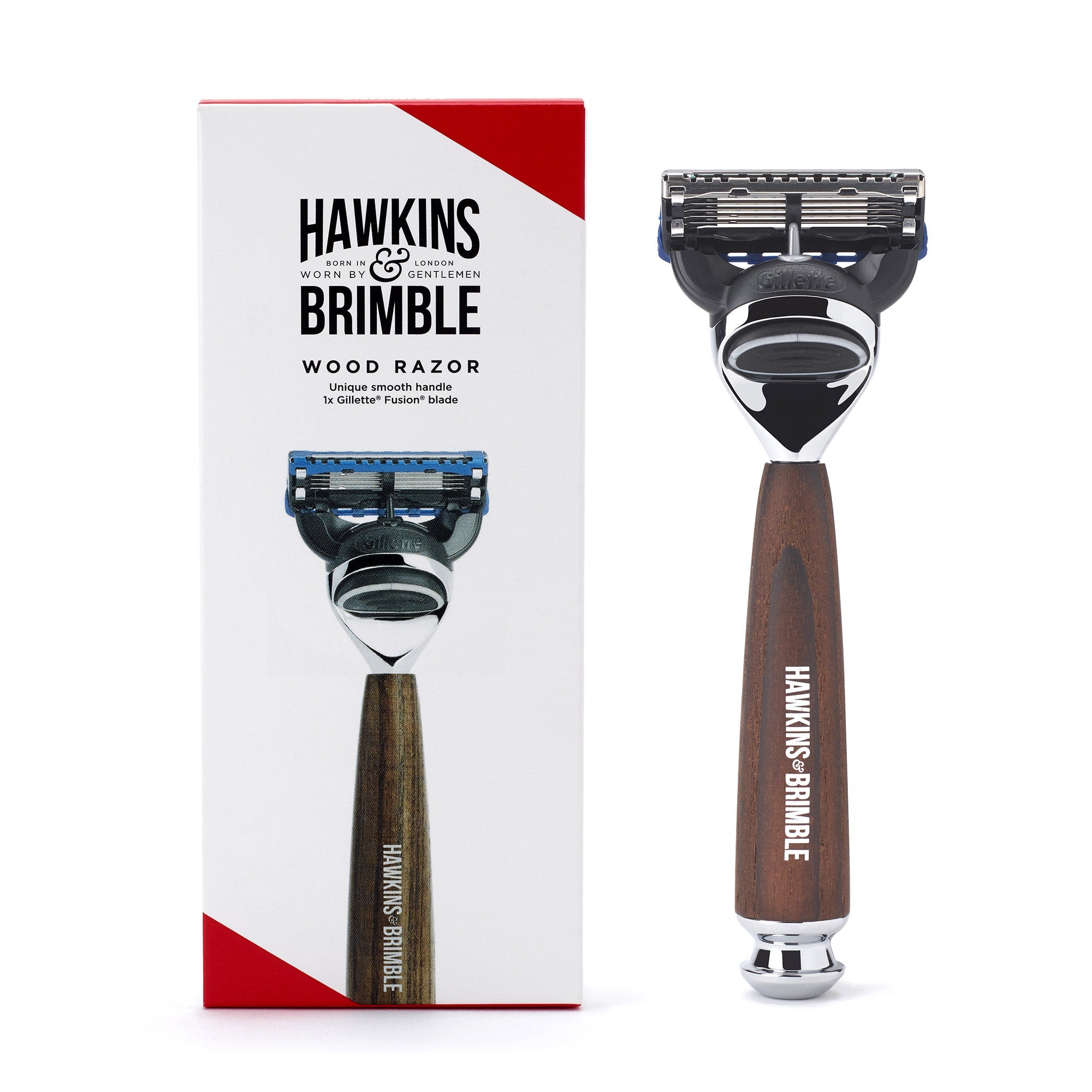 Wood Handle Razor with Gillette ProGlide Fusion Blade