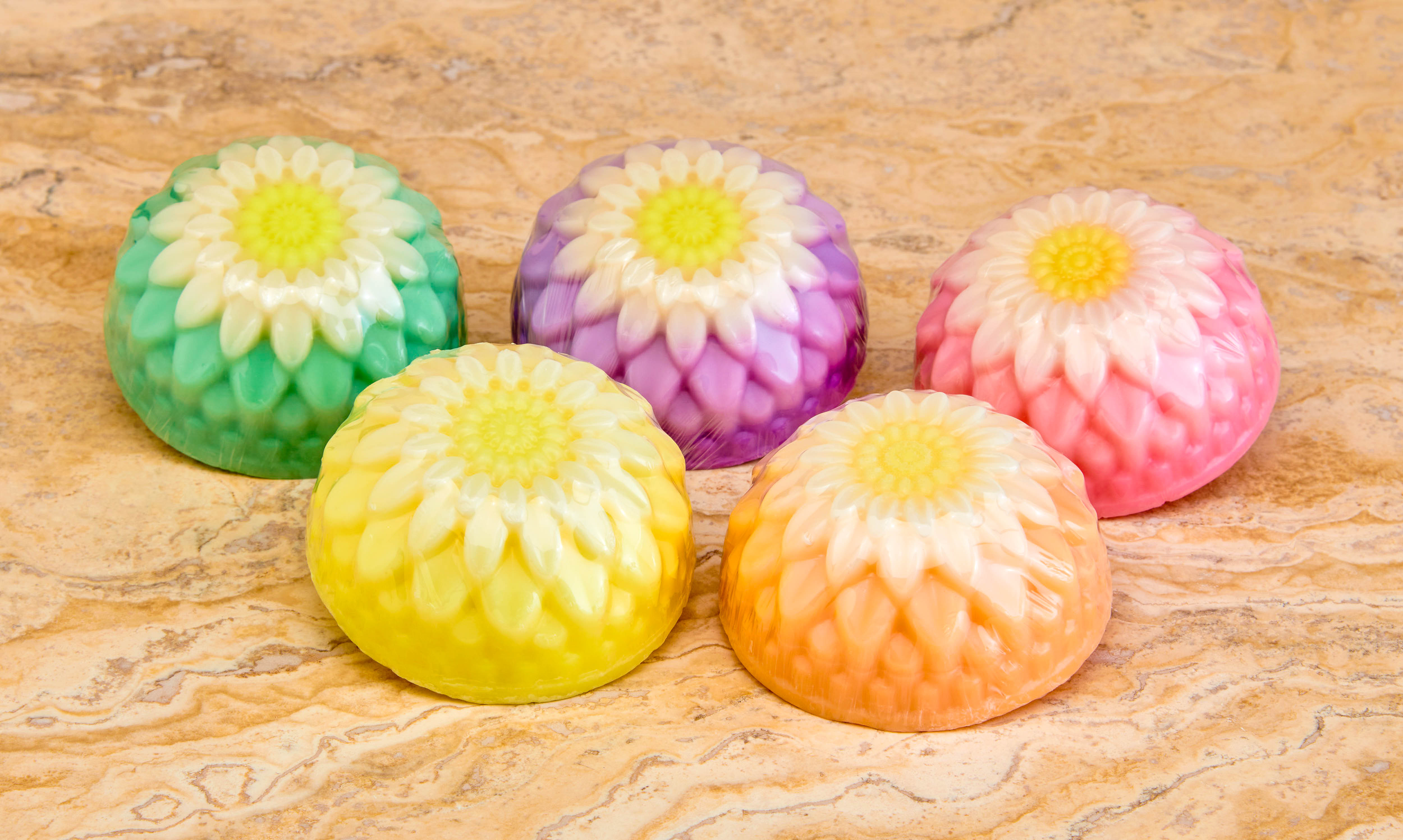 Dahlia Flower Soaps