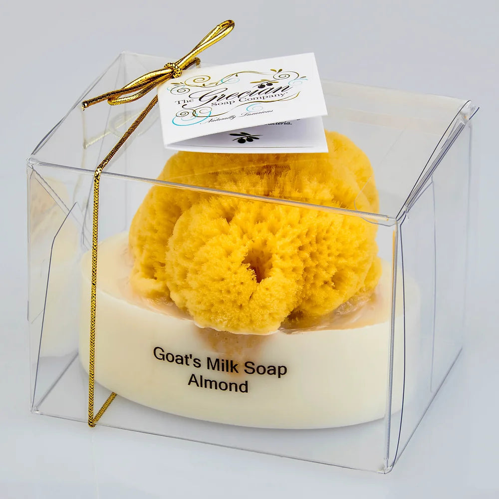 Goat's Milk & Olive Oil Soap with Natural Sea Sponge