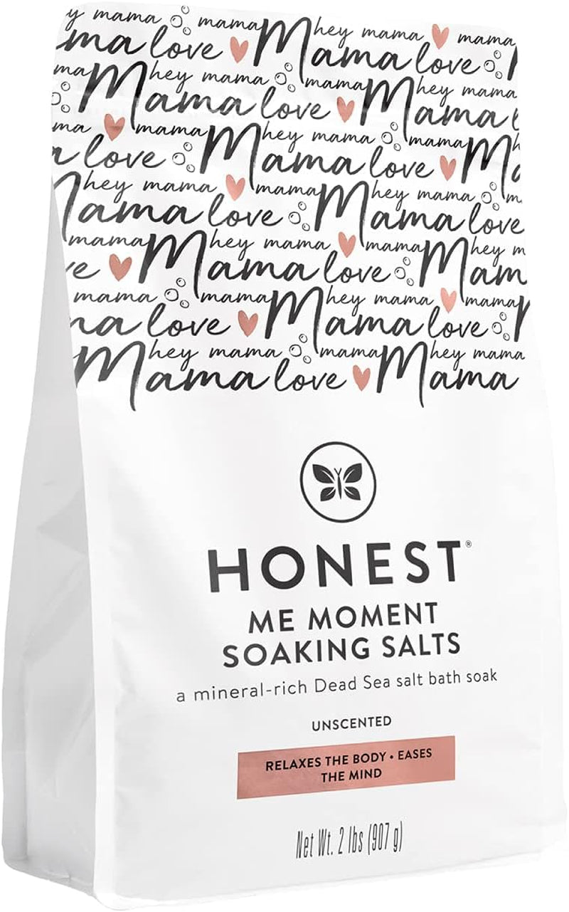 Honest Mama Me Moment Soaking Salts | Calming, Mineral-Rich Dead Sea Salt Soak | 2 Lbs