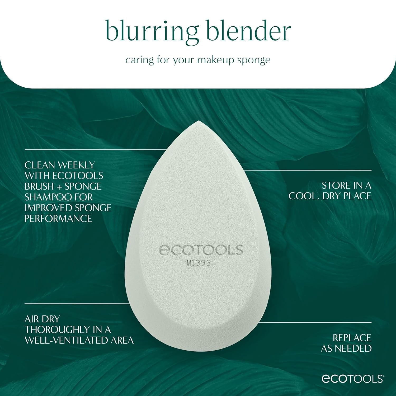 Blurring Blender Makeup Sponge, Makeup Blending Sponge for Blurred Skin, for Liquid & Cream Foundation, Eco Friendly & Latex Free, Cruelty-Free & Vegan 1 Count