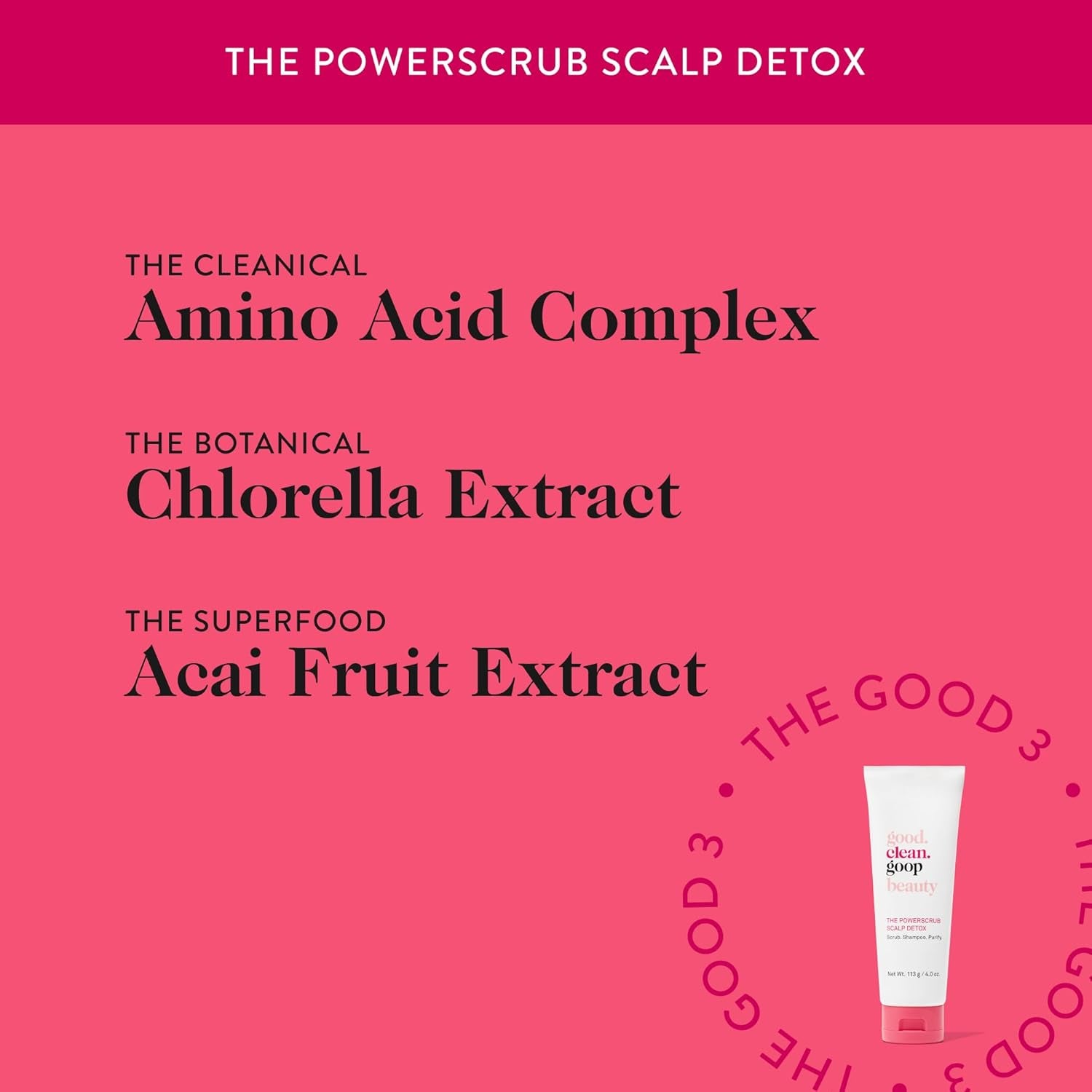 Beauty the Powerscrub Scalp Detox | Clarifying Shampoo to Detoxify Hair and Scalp | Salt Scrub with Vitamin E, Amino Acids & Chlorella Extract | Cruelty-Free & Vegan Shampoo | 4 Fl Oz