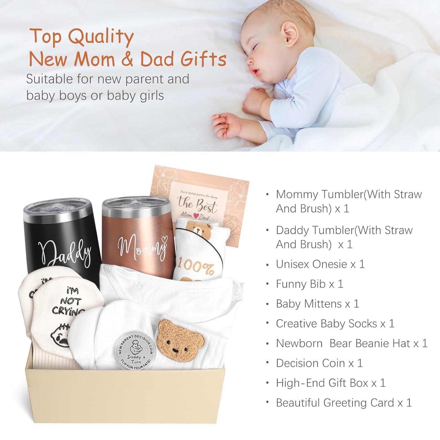Baby Gift Set for New Parents Cute Bear-Themed Essentials Tumbler