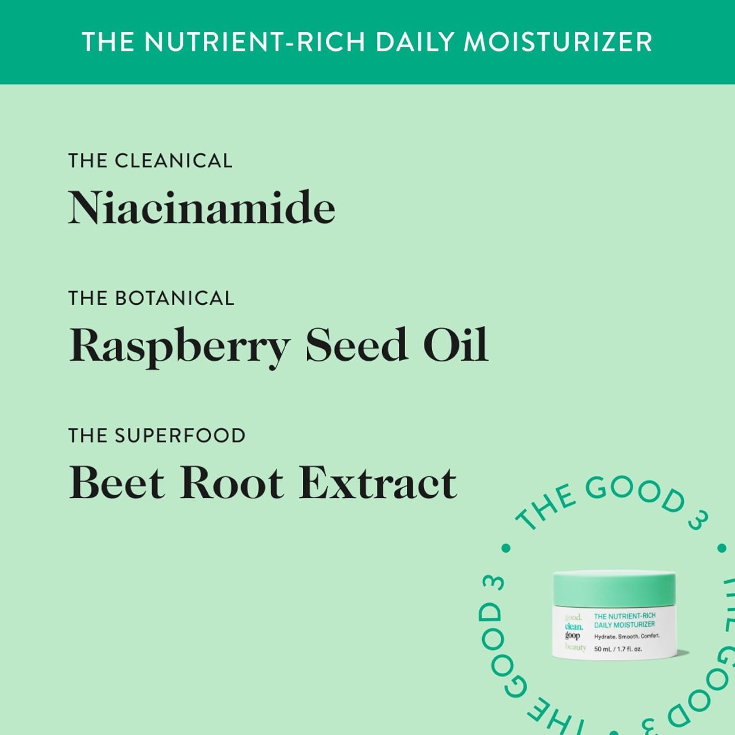 Beauty the Nutrient-Rich Daily Moisturizer | Hydrating Face Moisturizer for Smooth Skin | Niacinamide, Raspberry Seed Oil & Beetroot Extract | Vegan & Cruelty Free | 1.7 Fl Oz