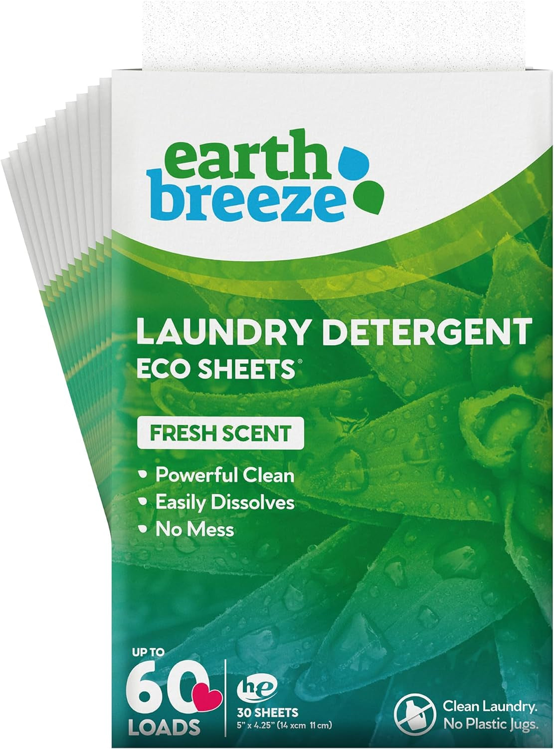 Laundry Detergent Sheets - 360 Detergent Sheets (12 Pack) - 30 Sheets per Pack - 720 Loads - Concentrated Liquidless Laundry Soap - No Plastic Jug - Fresh Scent