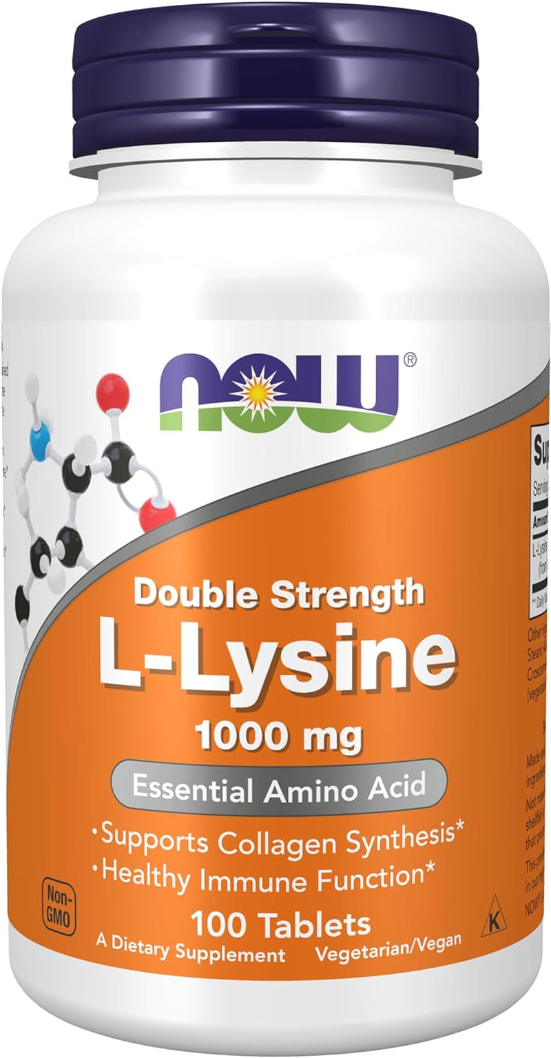 Supplements, (L-Lysine Hydrochloride) 1,000 Mg, Double Strength, Amino Acid, 100 Tablets