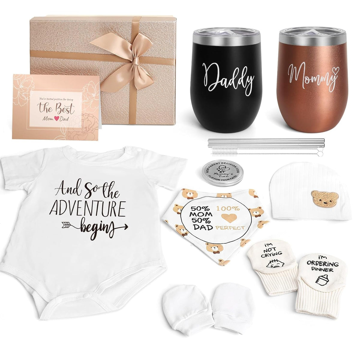 Baby Gift Set for New Parents Cute Bear-Themed Essentials Tumbler