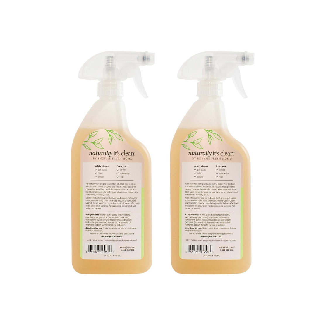 naturally it's clean Pet Stain & Odor Remover - Plant-Enzyme Powered, Biodegradable - 24oz x 2 Pack