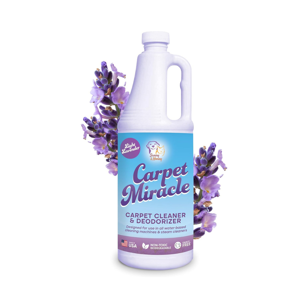 Carpet Miracle Carpet Shampoo - Deep Stain Remover, Odor Neutralizer, Light Lavender - 32FL OZ