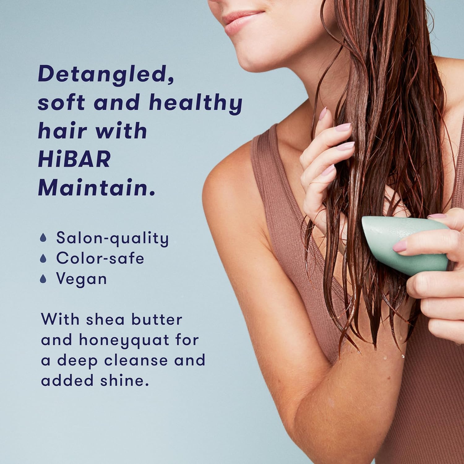 HiBAR Conditioner Bar - Nourishing Care for All Hair Types, Plastic-Free - 1 Solid Bar