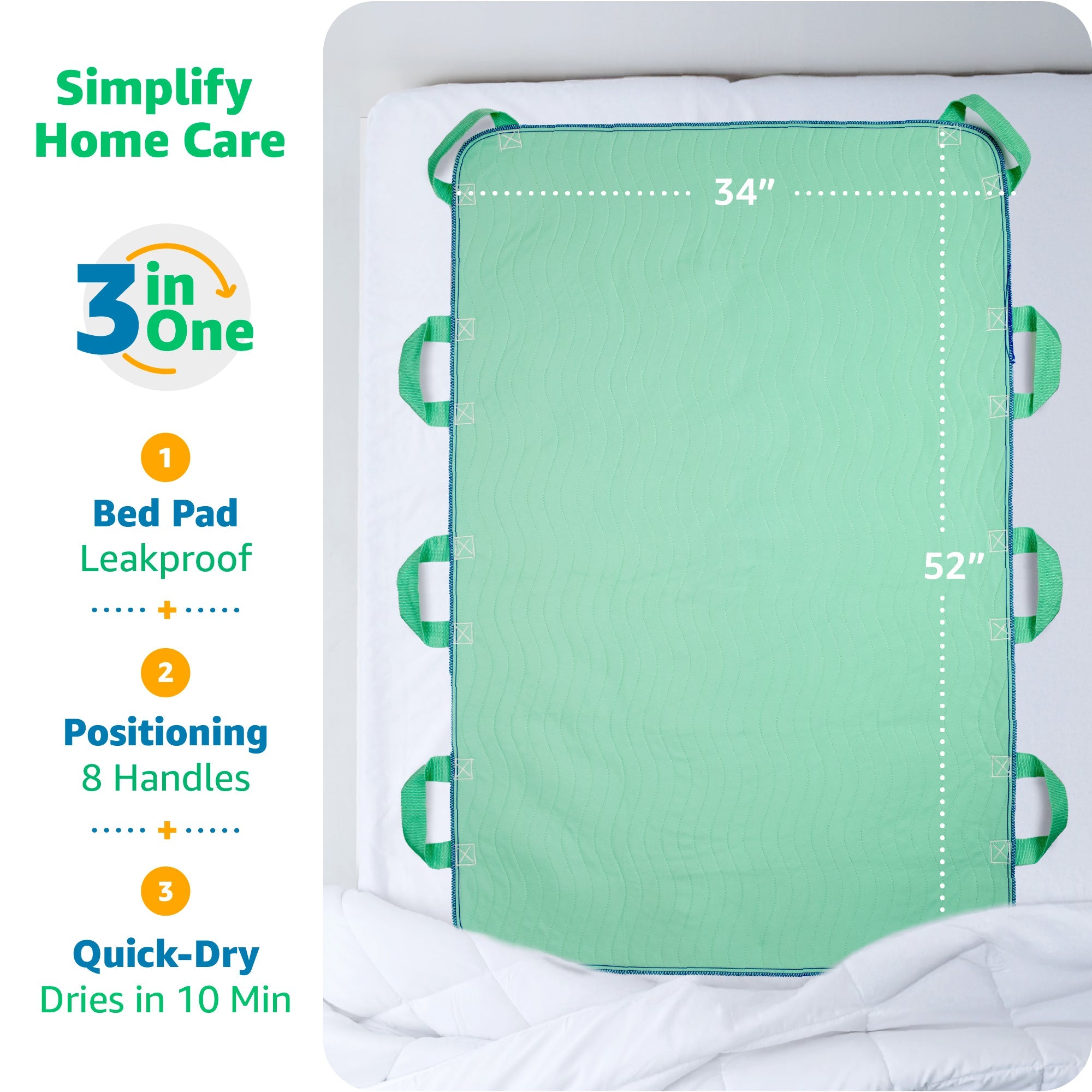 Pack of 1 Positing Underpads - 34" x 52" - Large