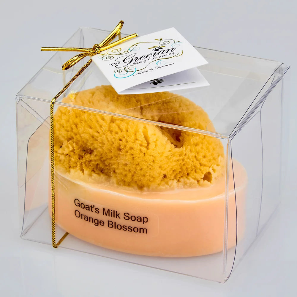 Goat's Milk & Olive Oil Soap with Natural Sea Sponge