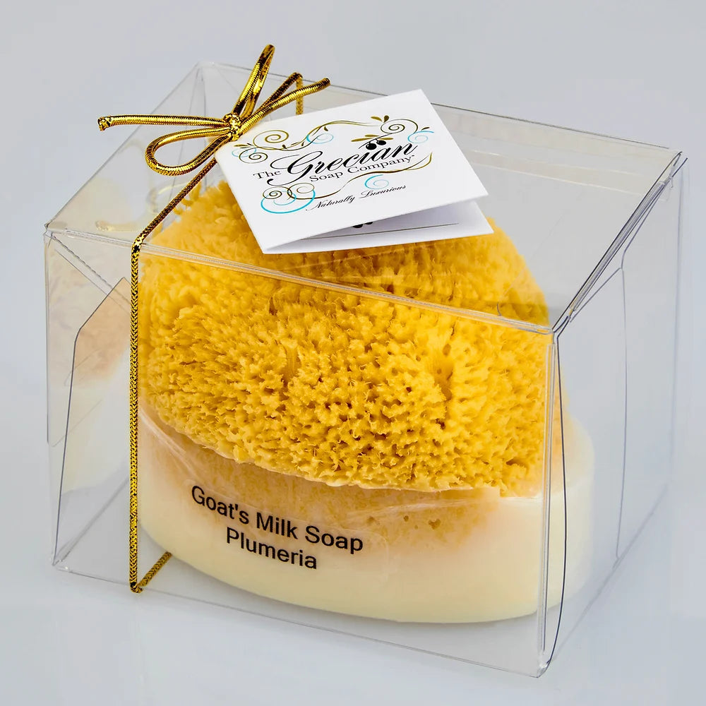 Goat's Milk & Olive Oil Soap with Natural Sea Sponge