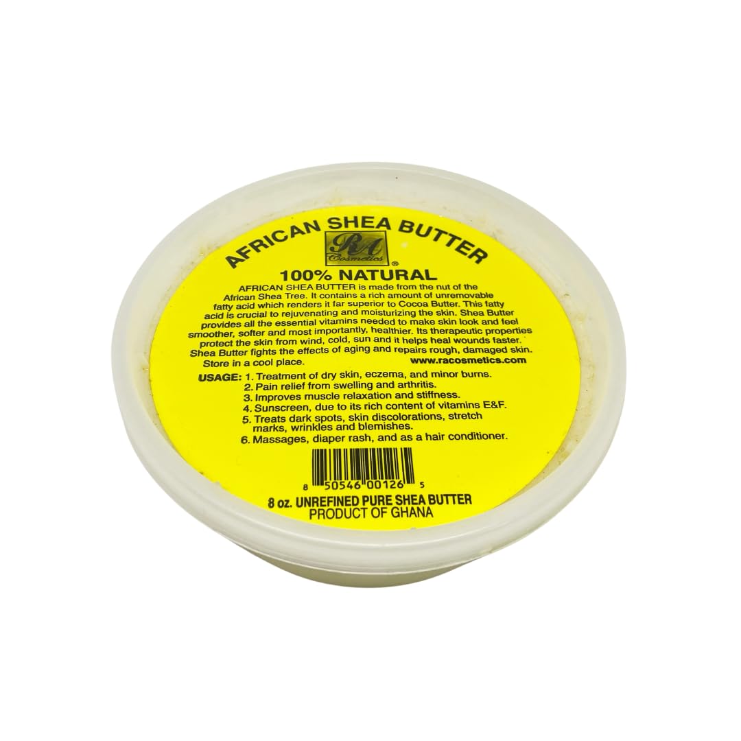 REAL African Shea Butter Body Moisturizer - Pure Raw Hydration, 100% Unrefined - 8oz