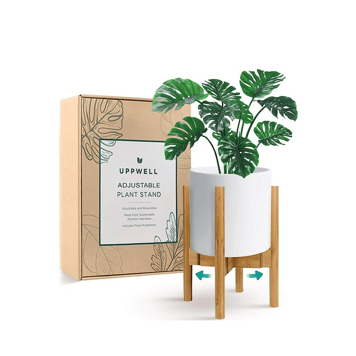 Bulb Tree Standee Adjustable Bamboo Plant Stand