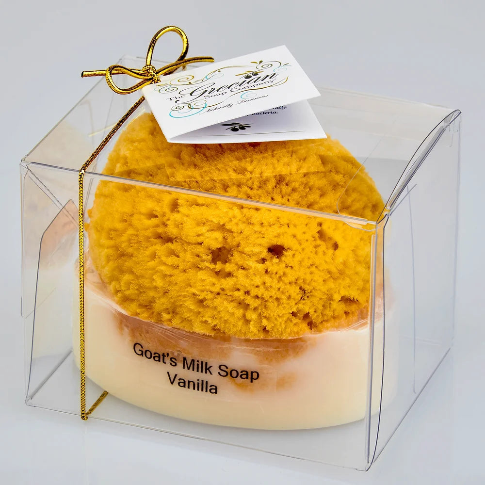 Goat's Milk & Olive Oil Soap with Natural Sea Sponge