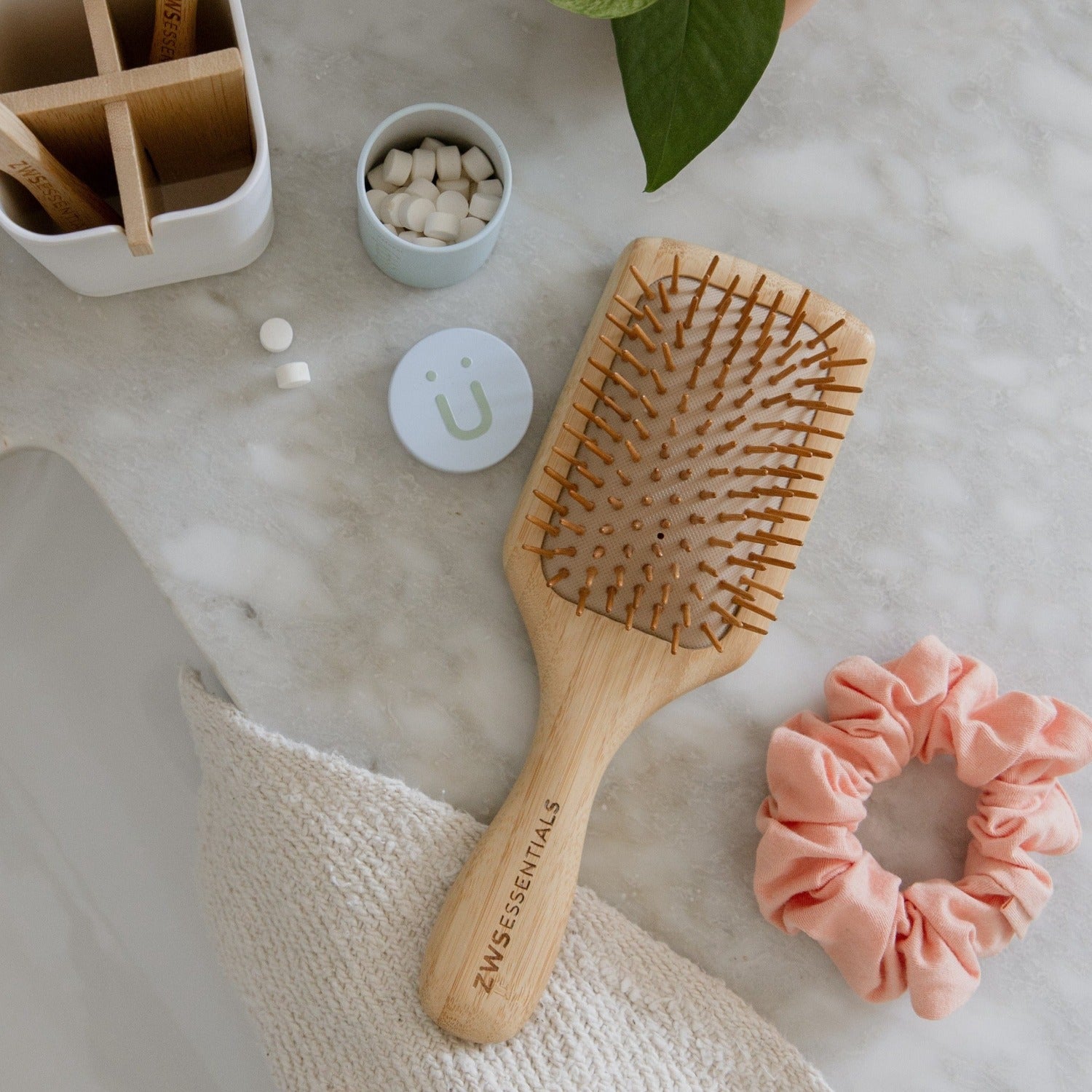 Bamboo Hair Brush - Zero Waste Hair Brush, Plastic Free, 100% Bamboo, Compostable