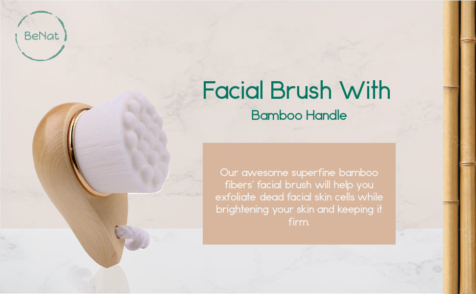 Extra-Soft Bamboo Fiber Facial Cleansing Brush