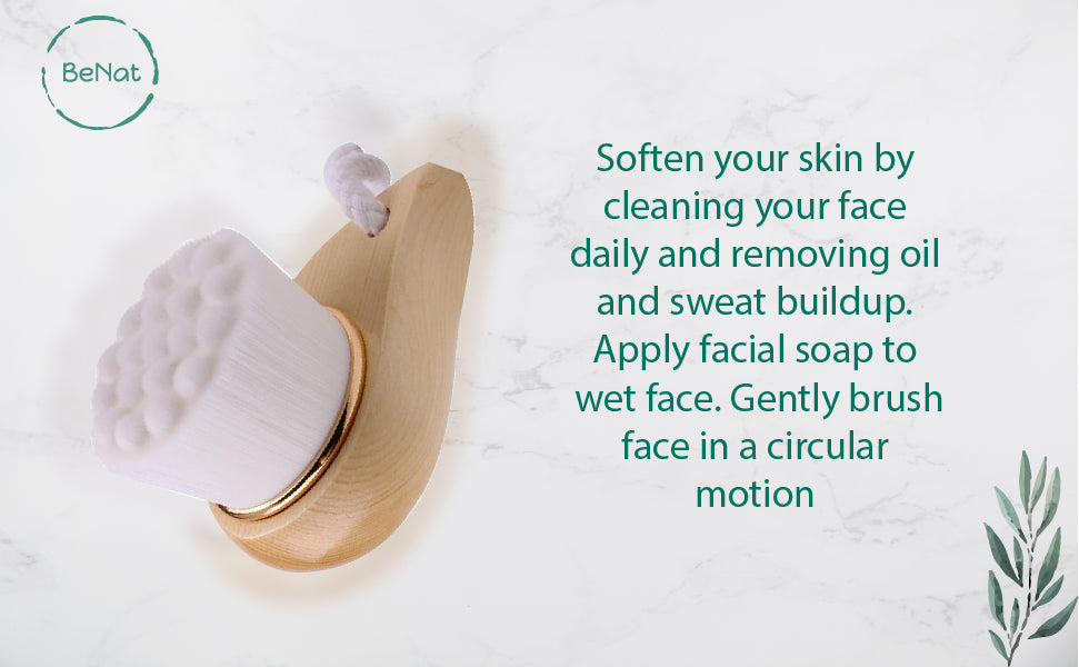 Extra-Soft Bamboo Fiber Facial Cleansing Brush