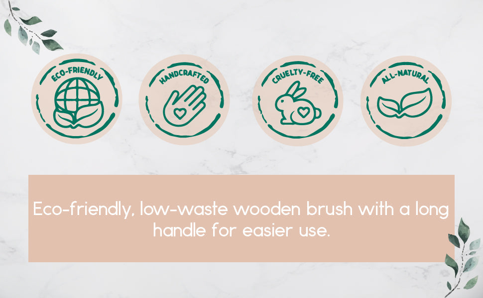 Wooden Bath & Body Brush | Boar Bristle, 13.7 in