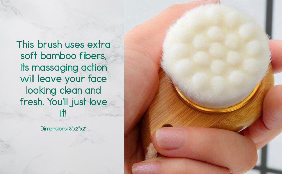 Extra-Soft Bamboo Fiber Facial Cleansing Brush